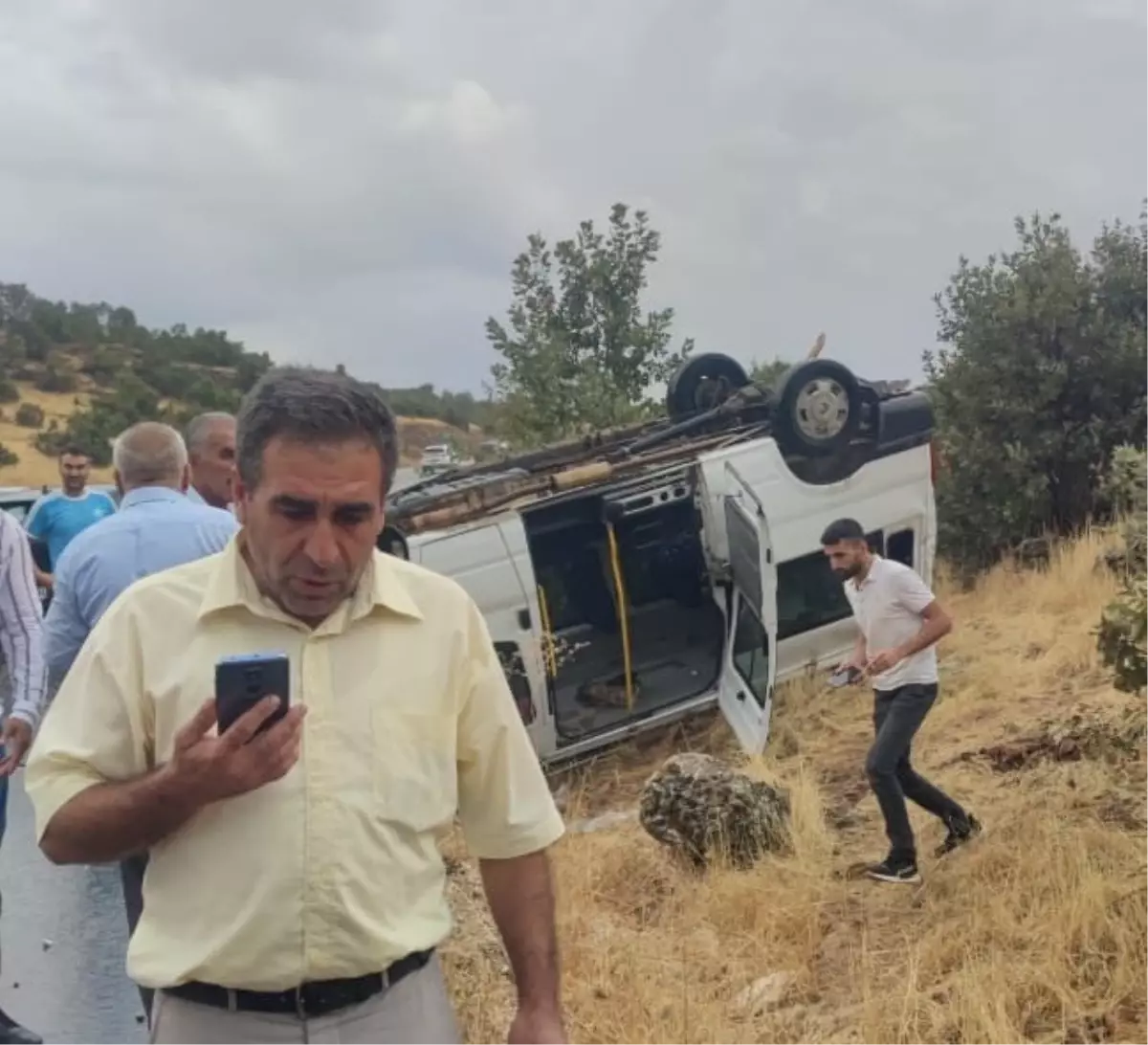 Mardin’de Turist Minibüsü Kaza Yaptı