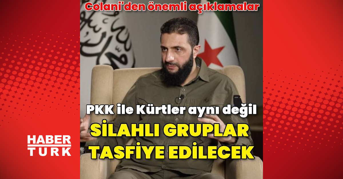 HTŞ Lideri Colani: Tüm silahlı gruplar dağıtılacak